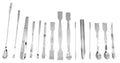 15 Piece Scoop & Spatula Set - Assortment - for Use in a Variety of Lab Applications - Stainless Steel -