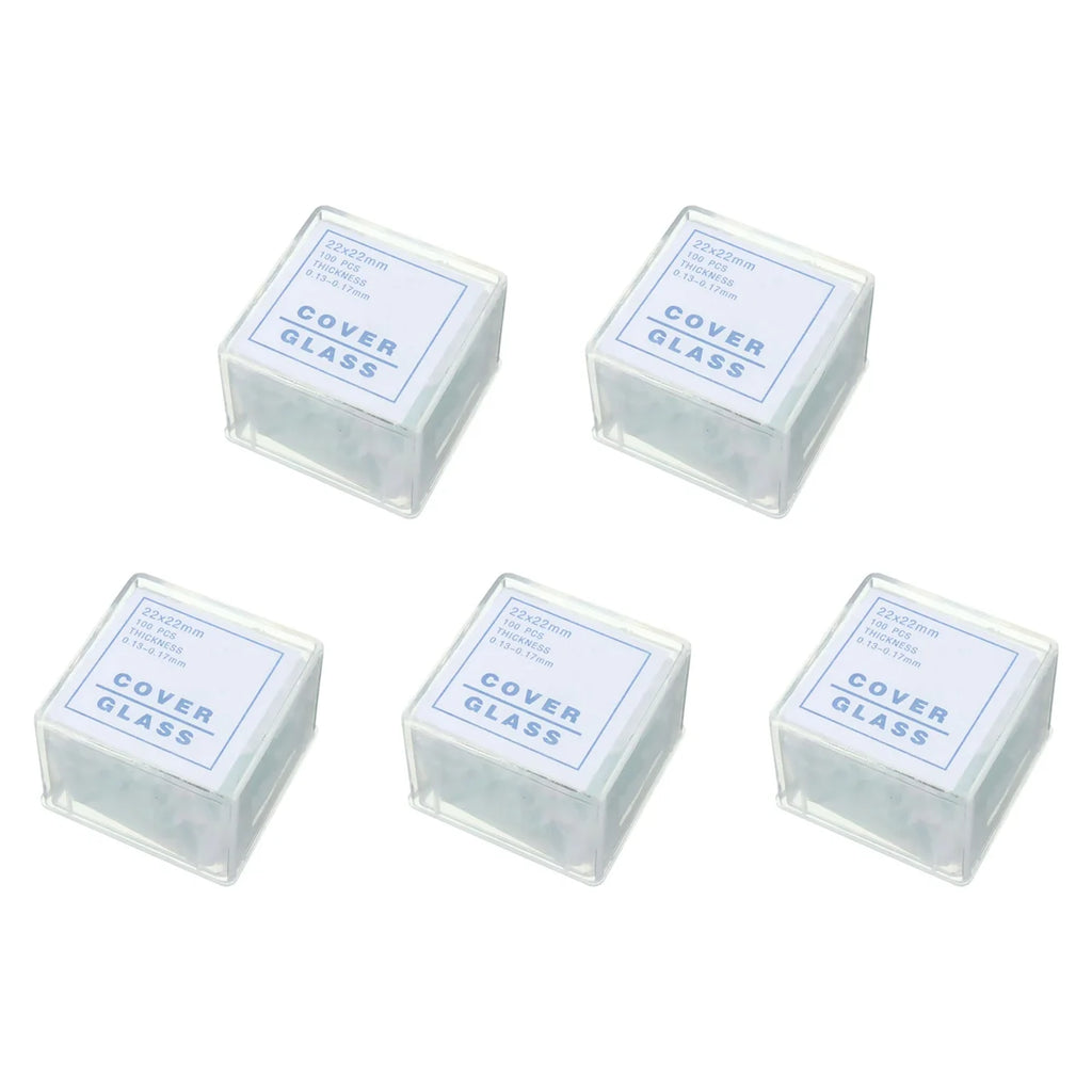 500Pcs Transparent Slides Coverslips Coverslides 22X22Mm for Microscope,500 Pcs 22 X 22Mm Microscope Cover Glass,Transparent