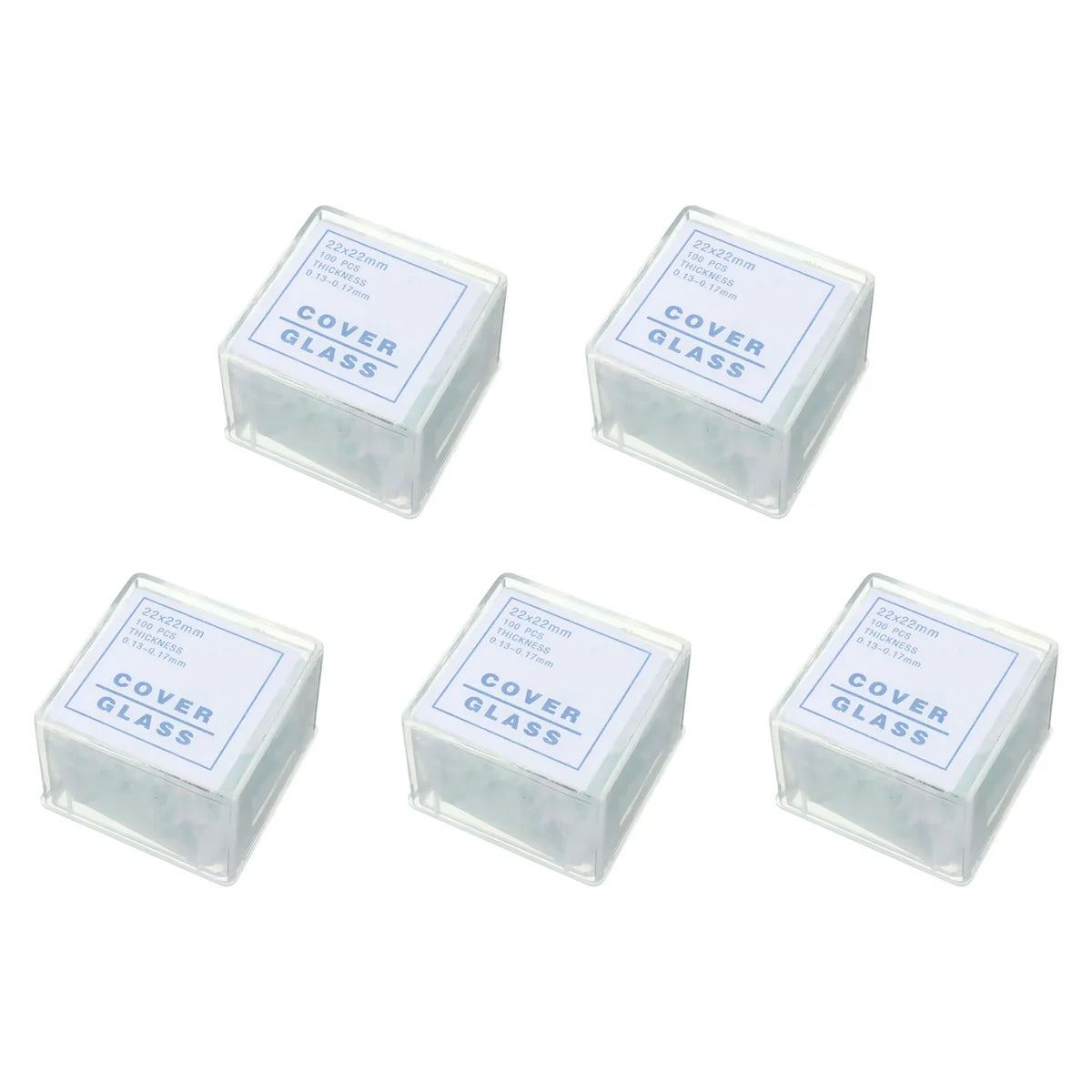 500Pcs Transparent Slides Coverslips Coverslides 22X22Mm for Microscope,500 Pcs 22 X 22Mm Microscope Cover Glass,Transparent