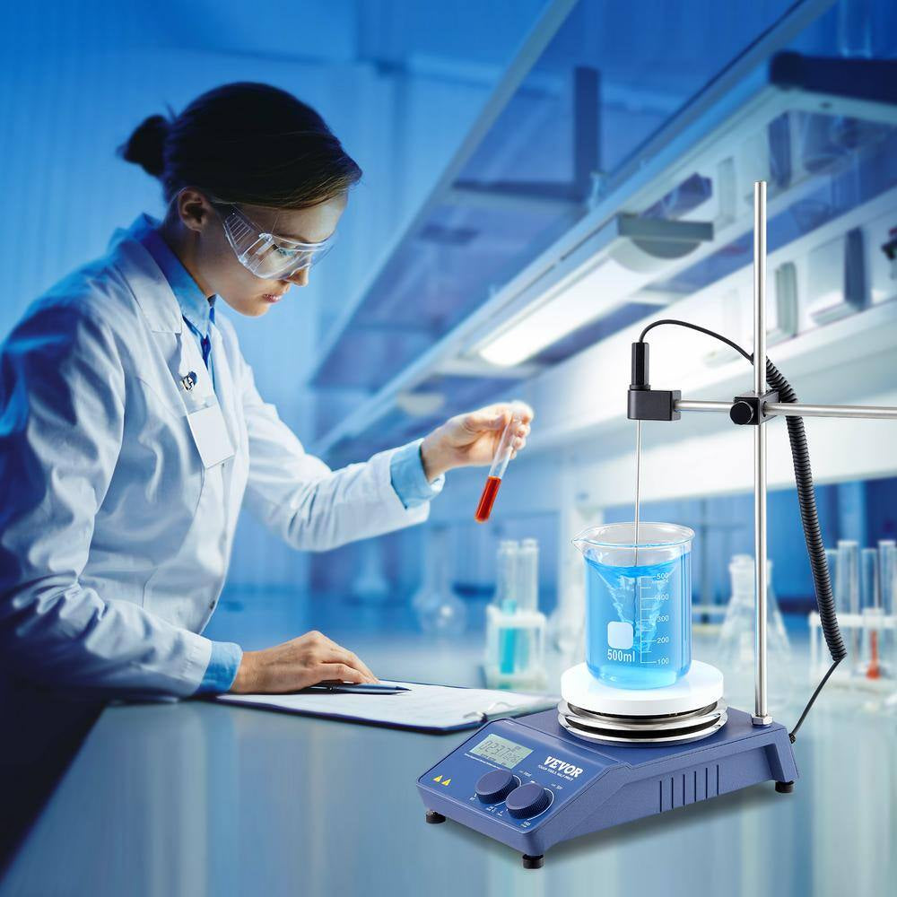 Magnetic Stirrer , 20L Lab Stirrers Hot Plate Stirrer with LED Screen, Support Stand and Stir Bars, Stir Plate 650W