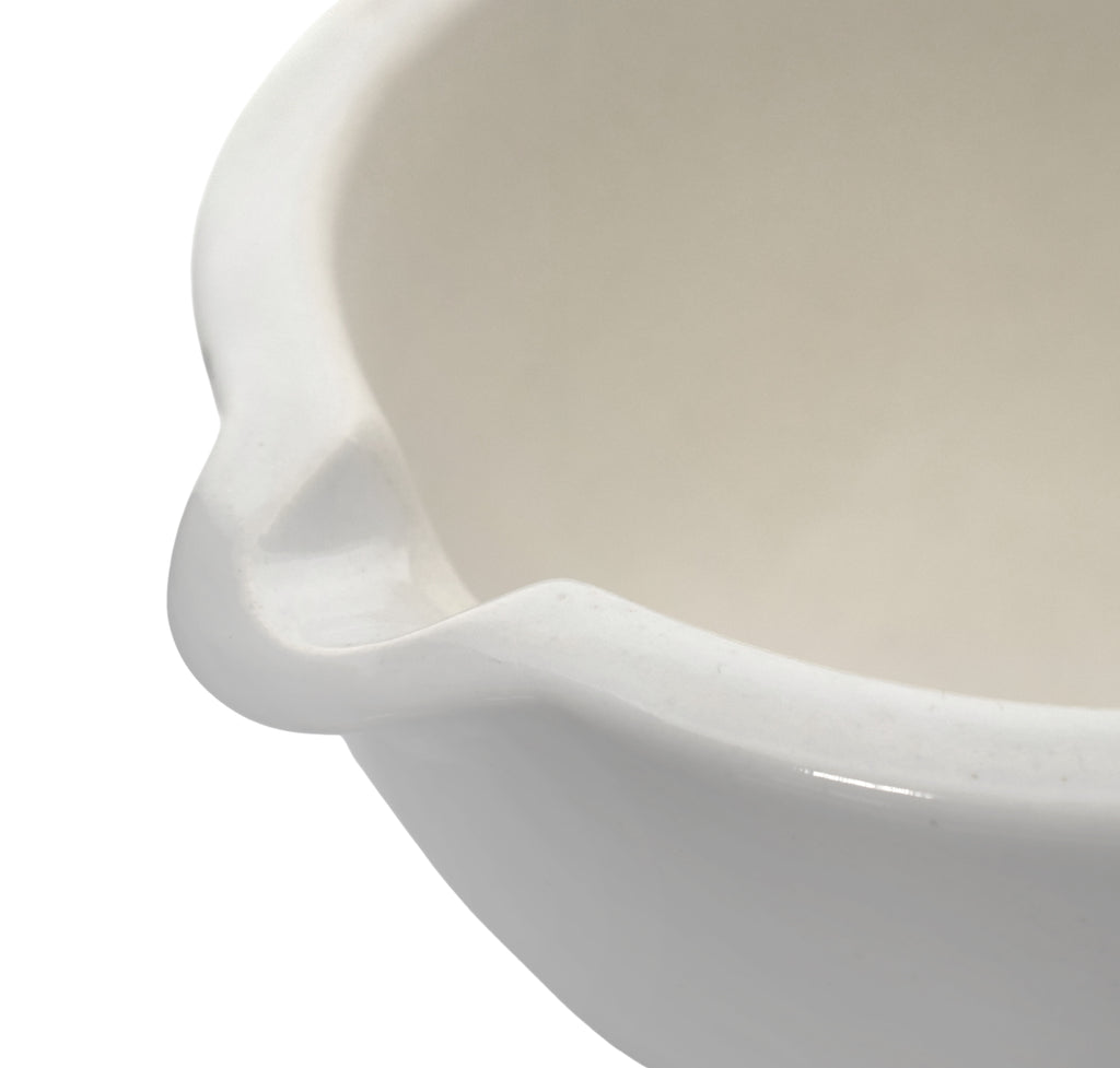 Porcelain Mortar & Pestle Set, 67Oz (2000Ml) - Unglazed Grinding Surface - Excellent for Kitchen or Laboratory - Grinds Powdered Chemicals, Herbs & Spices - Pill Crusher - White -