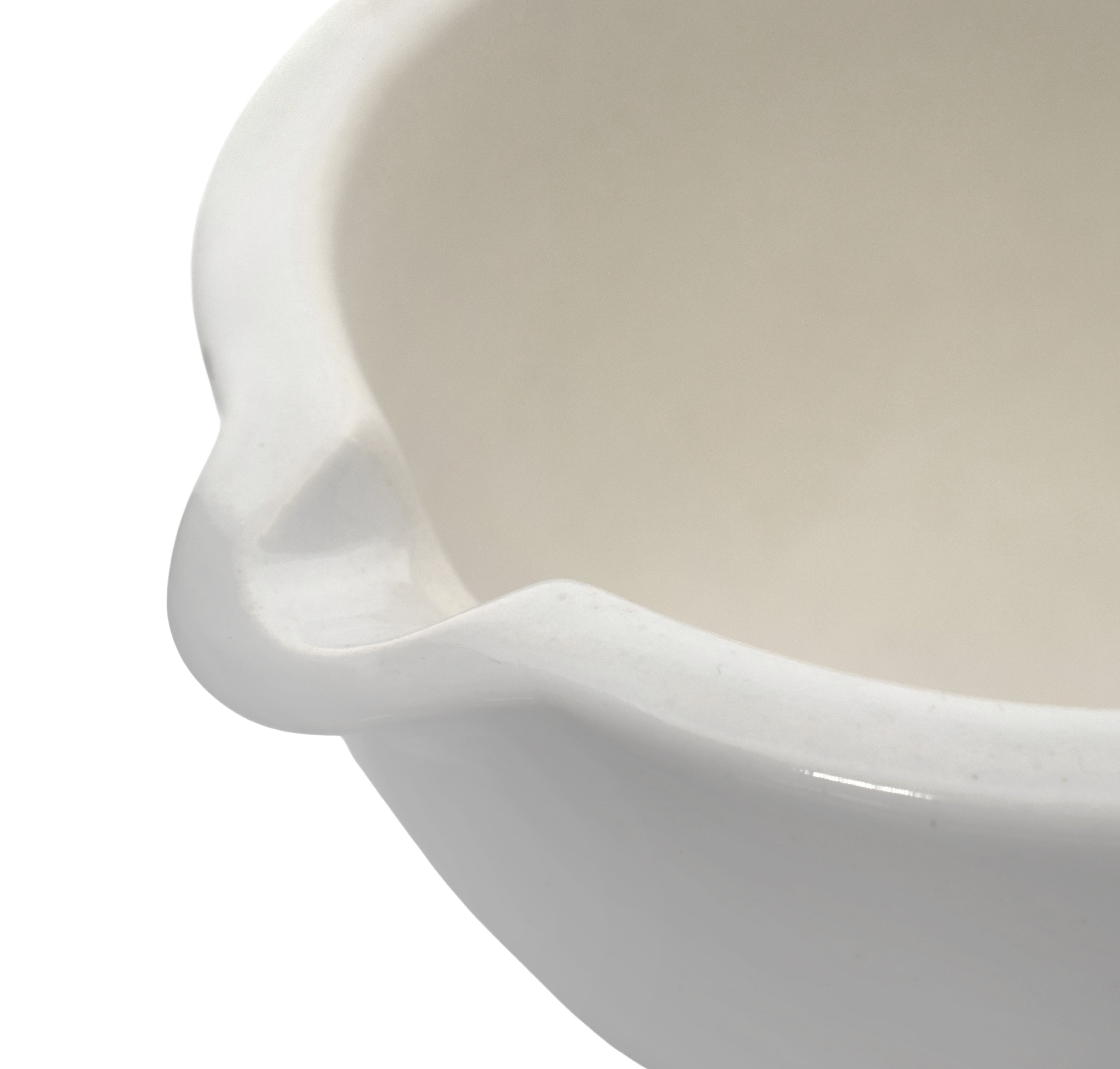 Porcelain Mortar & Pestle Set, 67Oz (2000Ml) - Unglazed Grinding Surface - Excellent for Kitchen or Laboratory - Grinds Powdered Chemicals, Herbs & Spices - Pill Crusher - White -