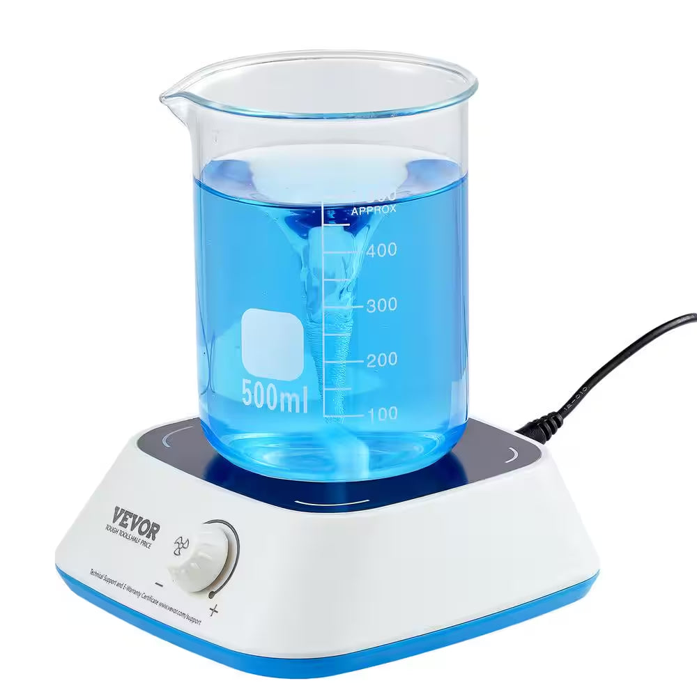 Magnetic Stirrer Plate 2000 RPM Stir Plate W/Adjustable Speed Knob, 3000 Ml Lab Stirrers Plate Stirrer Kit, Stir Bar