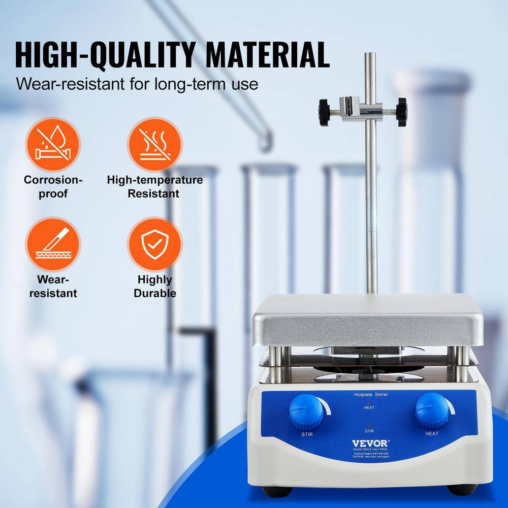 Magnetic Stirrer Hot Plate 2000 RPM with Stir Bar, 3000 Ml Lab Stirrers, Support Stand Stir Plate 500 W