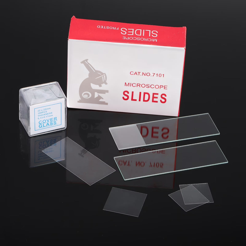 200Pcs Cover Slips for Microscope Slides, 20X20Mm Microscope Cover Square for Laboratory Sample Observe