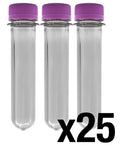 25PK Baby Soda Bottles with Caps, 25Ml - PET Plastic Test Tubes -