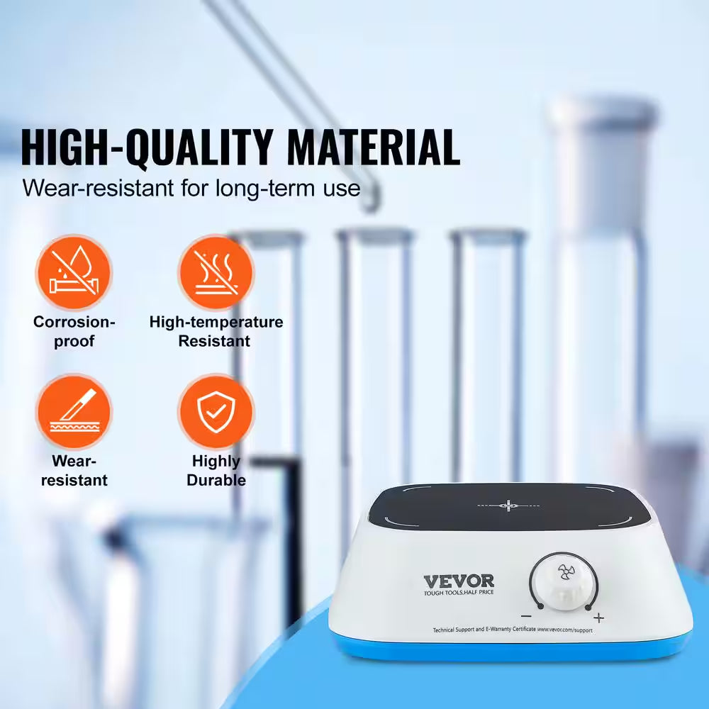 Magnetic Stirrer Plate 2000 RPM Stir Plate W/Adjustable Speed Knob, 3000 Ml Lab Stirrers Plate Stirrer Kit, Stir Bar
