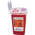 Sharps Medical Waste Container - 1 Quart Capacity - 6.3" Height X 4.5" Width X 4.3" Depth - Red - 1 Each | Bundle of 5 Each