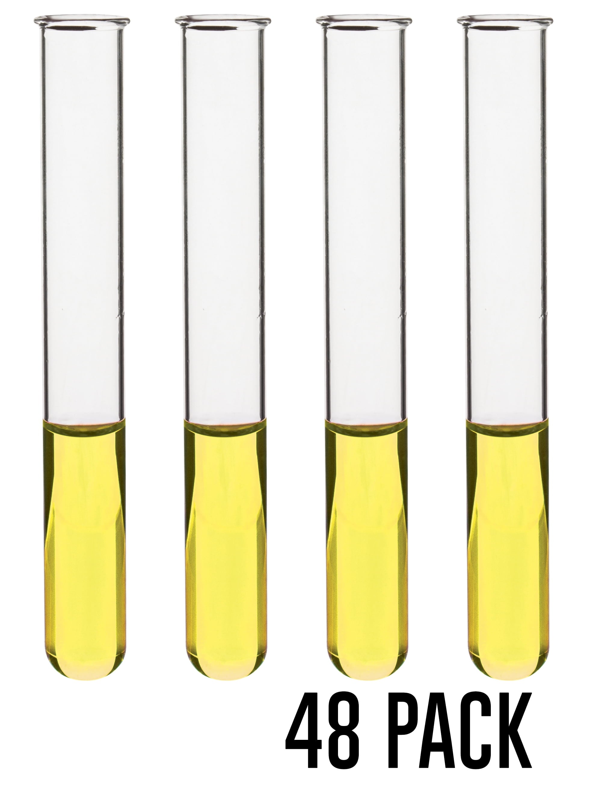 EISCO 5Ml Test Tubes - Pack of 48 - Borosilicate 3.3 Glass - 1Mm Thick Walls, Beaded Rim - Superior Heat & Chemical Durability - 3" Tall, 0.5" Diameter