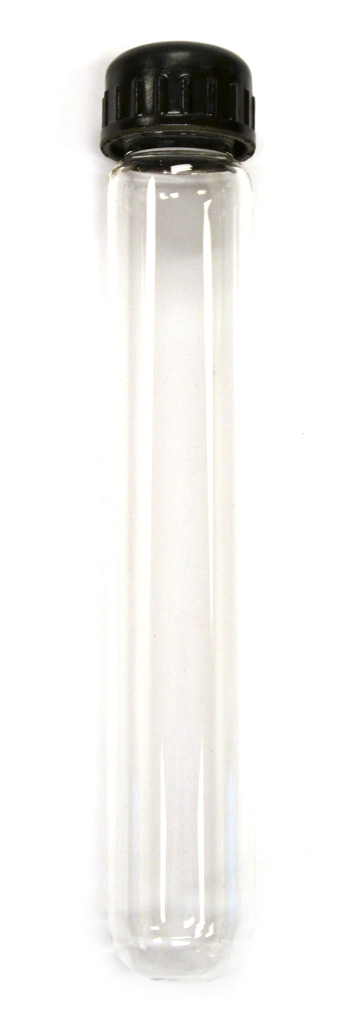 Premium Borosilicate Test Tubes with Rubber Screw Caps - 50 mL Culture Tubes (Pack of 12)
