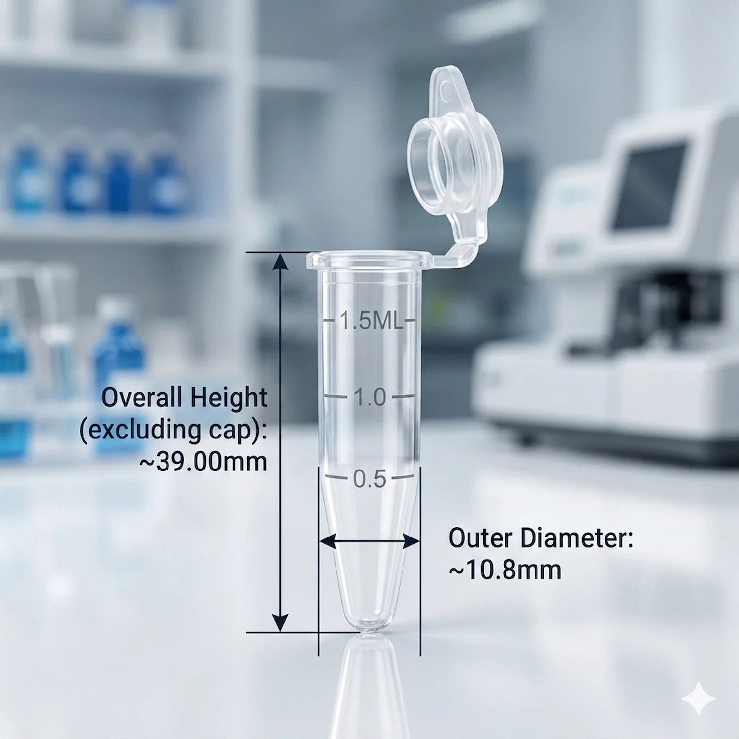 Sterile PCR Microcentrifuge Tubes 1.5mL — 1000-Pack