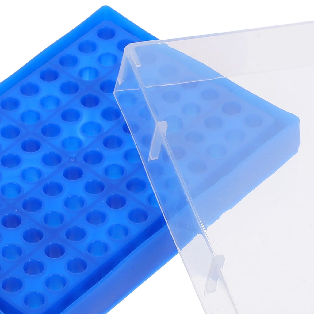 5Pcs Microcentrifuge Tube Rack 96-Well 0.2Ml Test Tube Holder Waterproof Tube Filling Trays Polypropylene Lab Tube Organizer for Laboratory and Chemistry Use