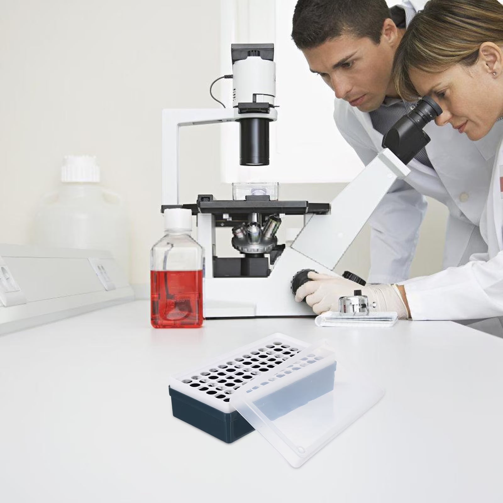 Laboratory Test Tube Rack Holder Pieces Plastic Lab Equipment Organizer
