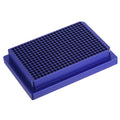 384 Wells Microcentrifuge Tube Rack Cooler, Tray Tissue Culture Plate, Aluminum Cooling Block for 0.1Ml PCR Test Tube, Lab Equipment, Blue