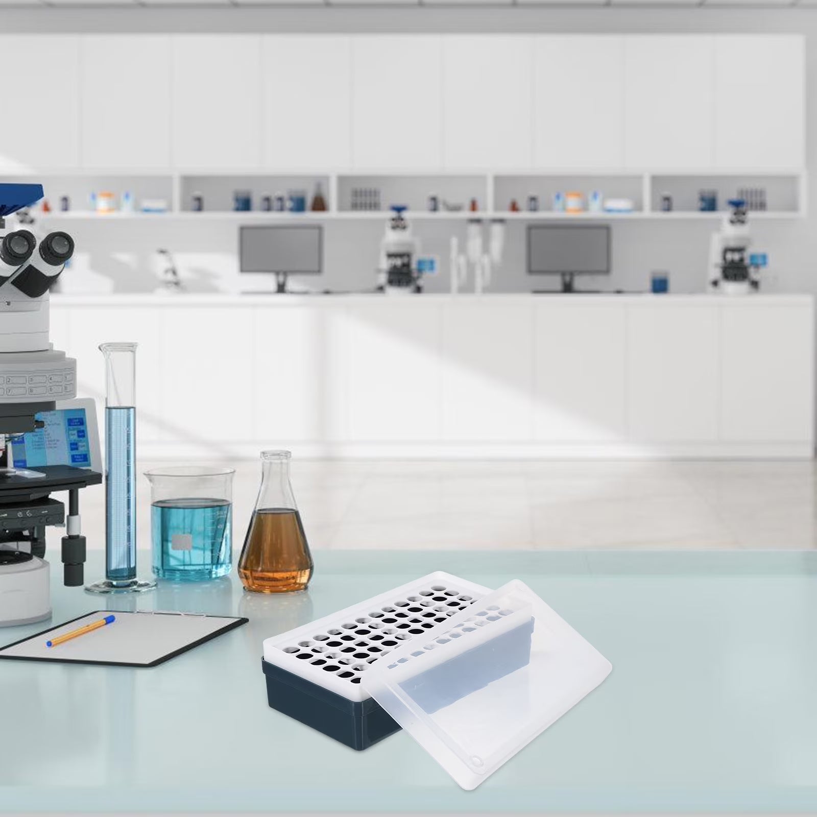 Laboratory Test Tube Rack Holder Pieces Plastic Lab Equipment Organizer