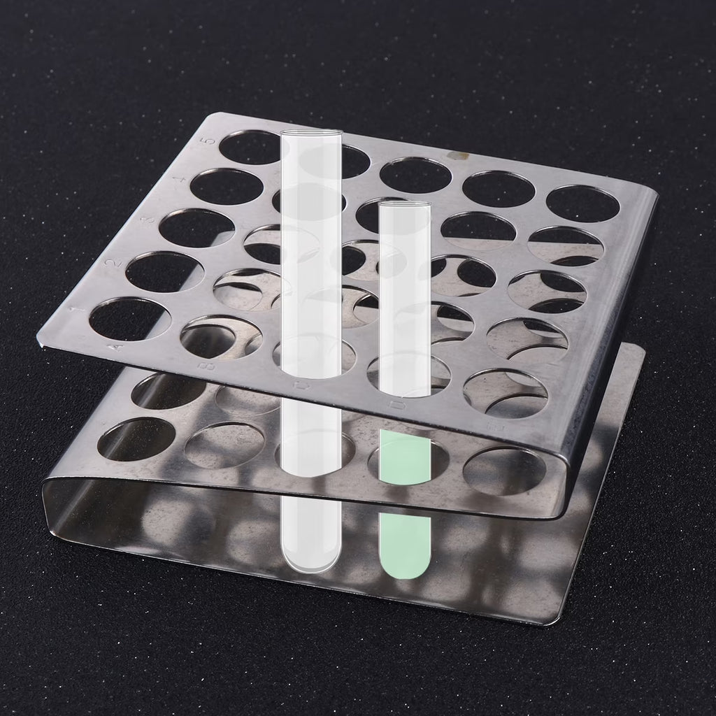 Stainless Steel Test Tube Rack 25 Holes Z Shape Lab Holder