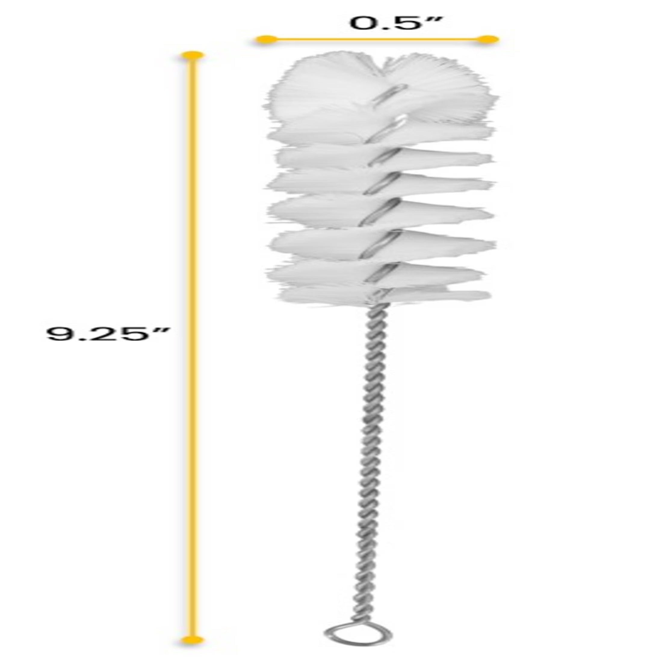 Ultimate 12-Pack Nylon Cleaning Brushes with Flexible Stainless Steel Handles - Perfect for Bottles, Straws, and Narrow Glassware!