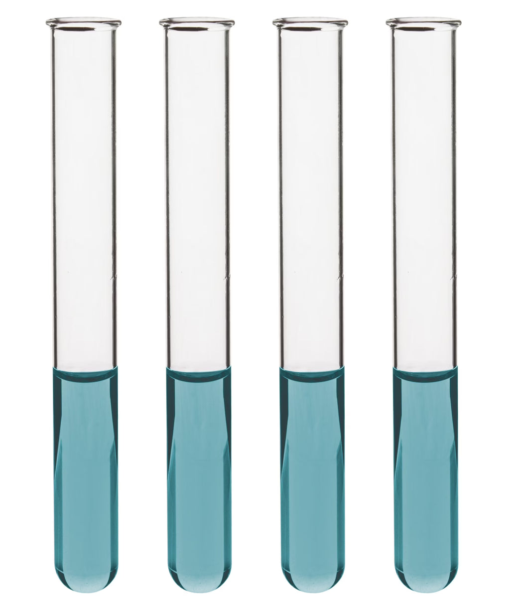 48PK Test Tubes, 3Ml - Borosilicate 3.3 Glass - 1Mm Thick Walls, Beaded Rim - Superior Heat & Chemical Durability - 3" Tall, 0.4" Diameter -