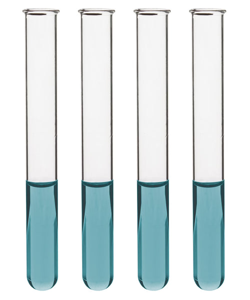 48PK Test Tubes, 3Ml - Borosilicate 3.3 Glass - 1Mm Thick Walls, Beaded Rim - Superior Heat & Chemical Durability - 3" Tall, 0.4" Diameter -