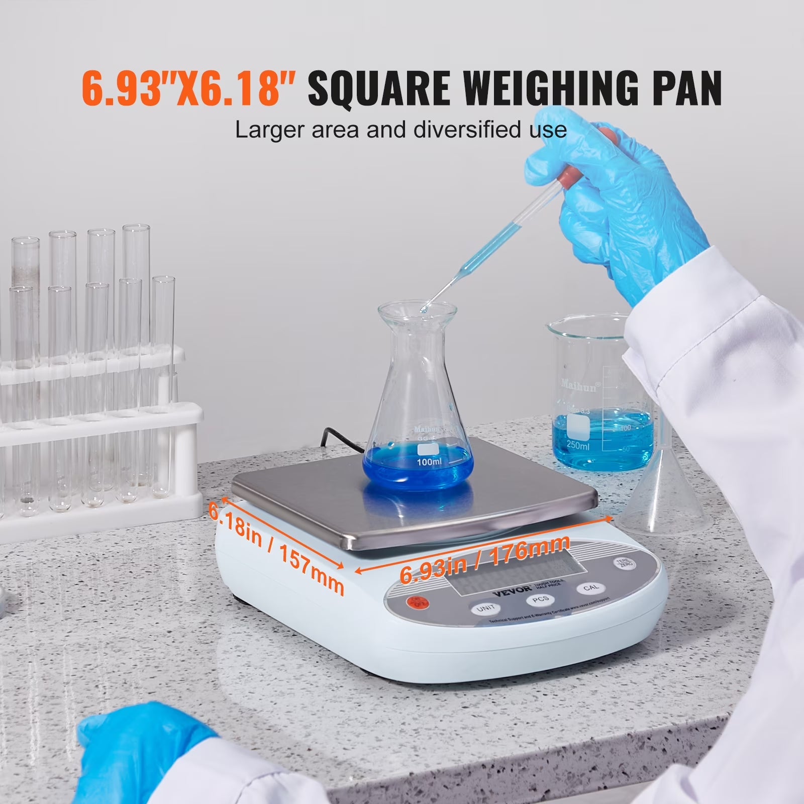 Analytical Balance, 3000G X 0.01G Accuracy High Precision Lab Scale, 13 Units Conversion Electronic Scientific Laboratory Scale, LCD Display Digital Jewelry Weighing Scale for Lab, Jewelry