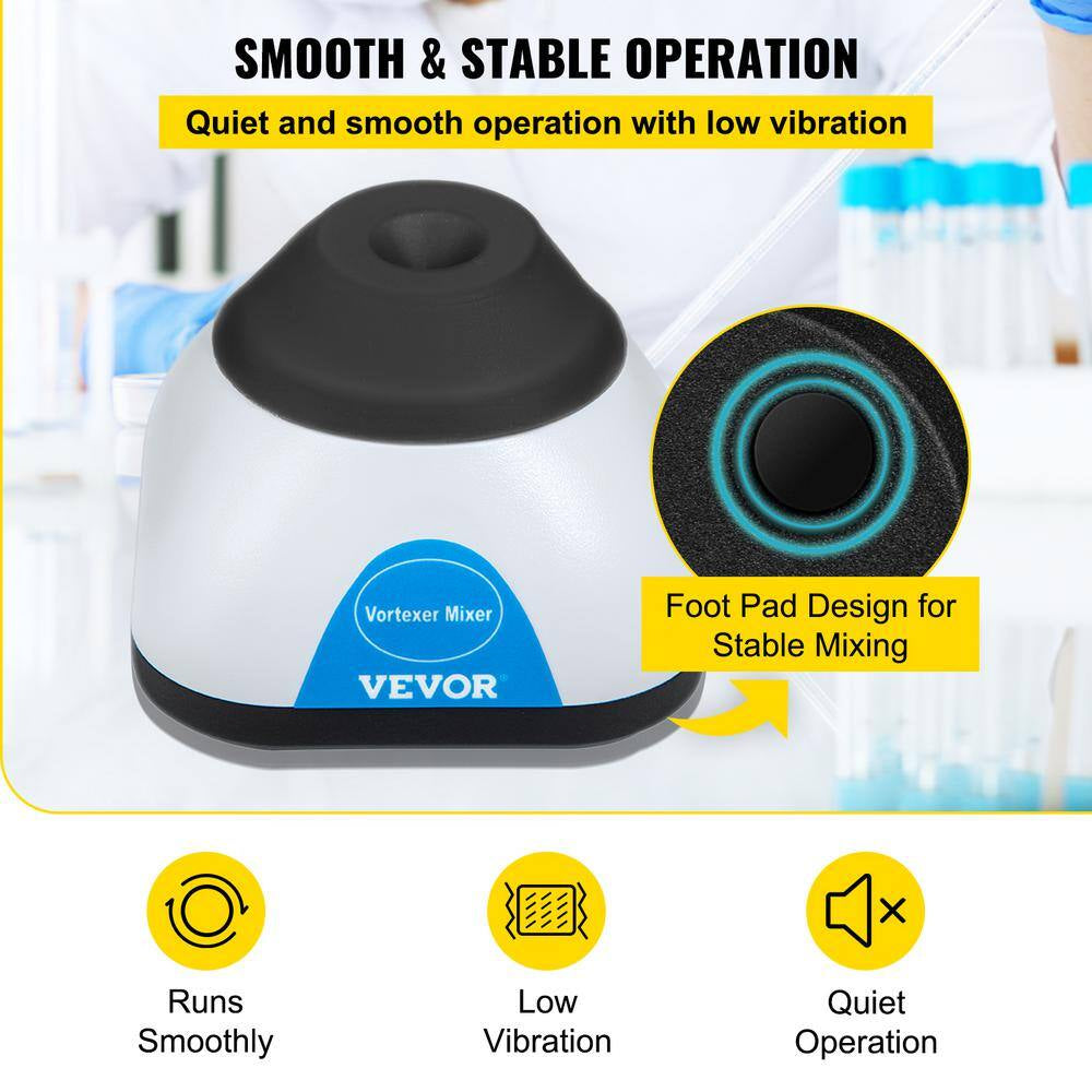 Vortex Mixer, 3000 RPM Mini Vortex Mixer Shaker, Touch Function Scientific Lab Vortex Shaker, up to 50 ML