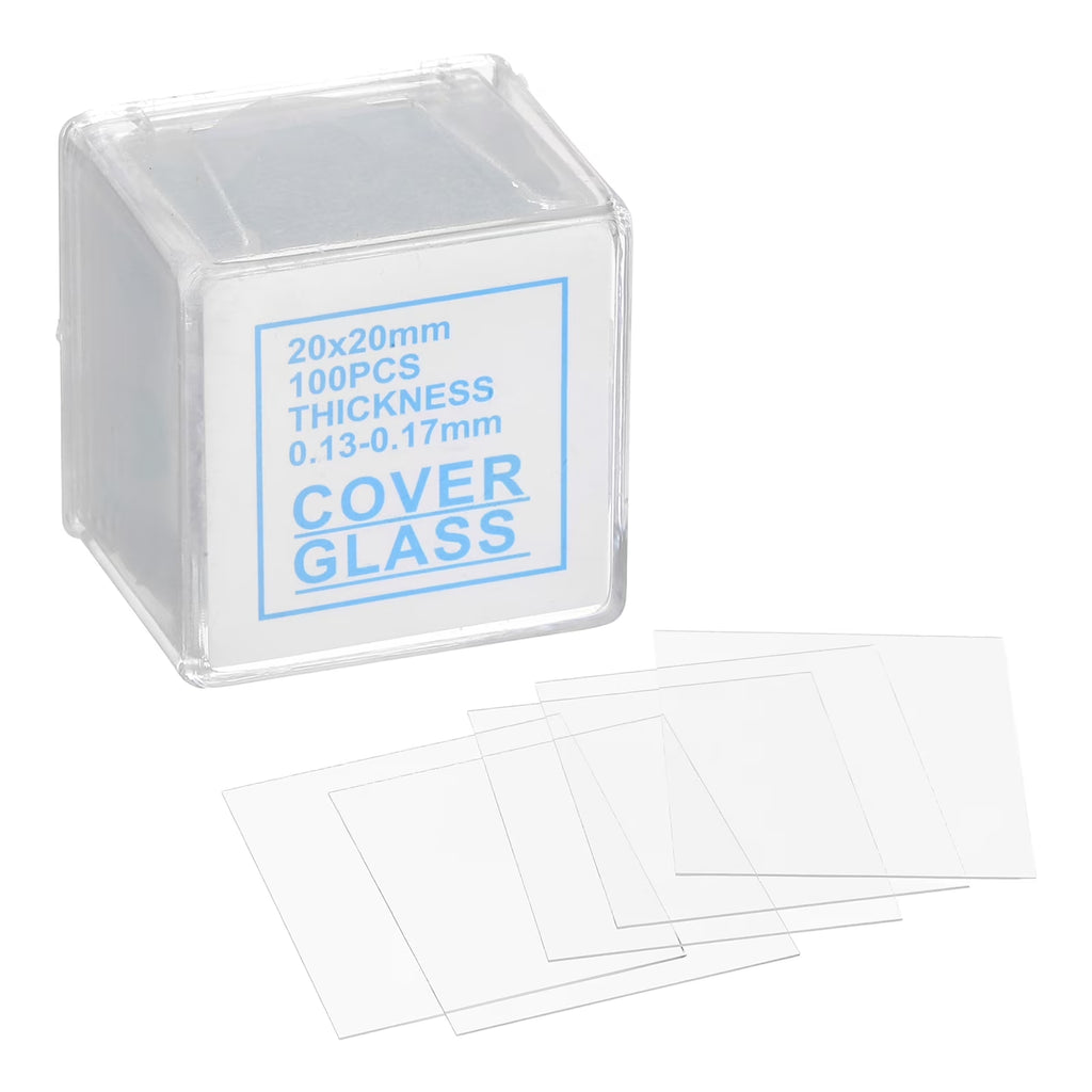 200Pcs Cover Slips for Microscope Slides, 20X20Mm Microscope Cover Square for Laboratory Sample Observe