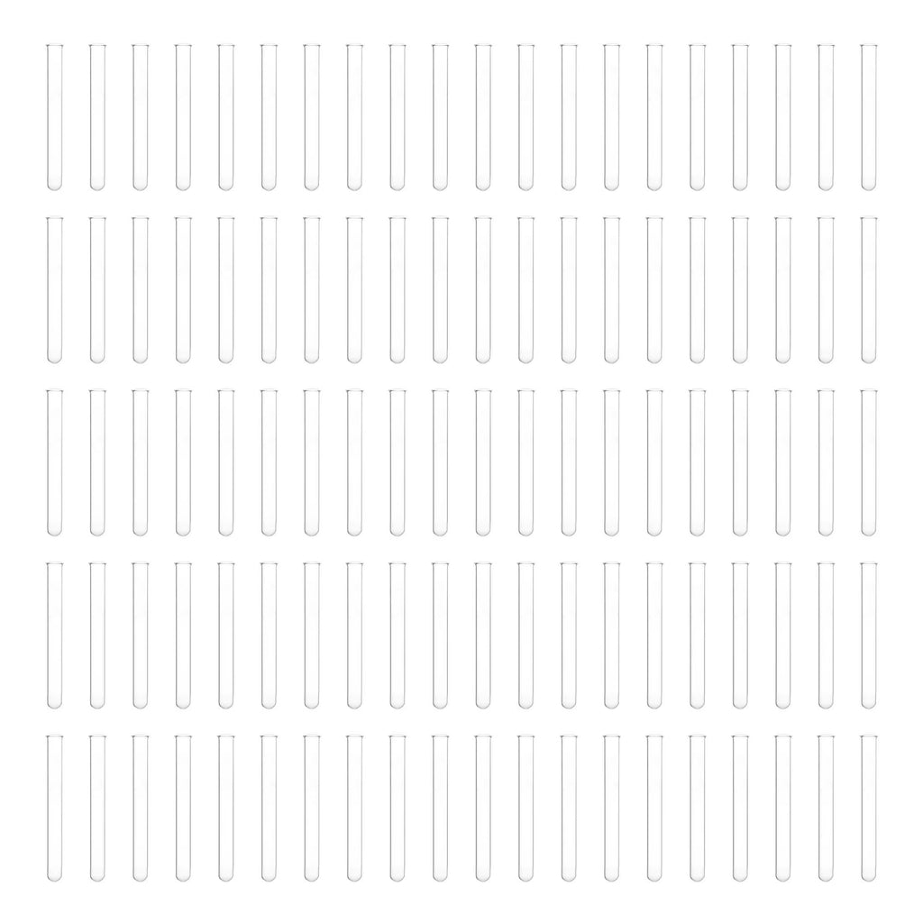 8Ml Heavy Wall Test Tubes with Beaded Rim - Pack of 100 - Borosilicate Glass, Durable Lab Glassware for Scientific Research and Experiments